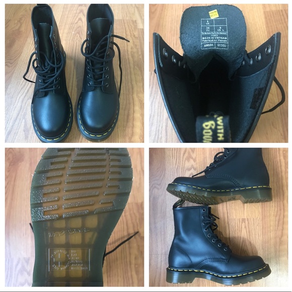 New! Dr Marten 1460 Black Leather Combat Boot - Picture 10 of 12